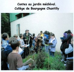 contes au jardin médiéval collège Chantilly